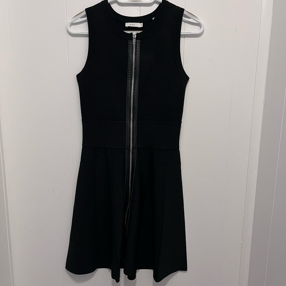 ALC Leather Trim Dress